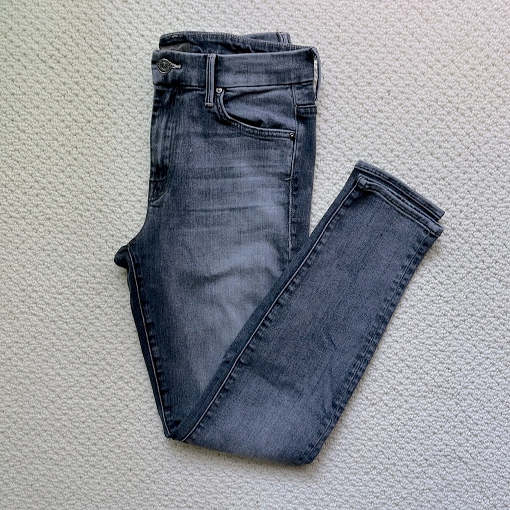 Mother high waisted Looker in Huntress denim skinny jeans